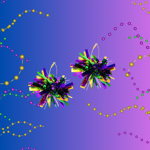 Carnival Pom-Pom Earrings