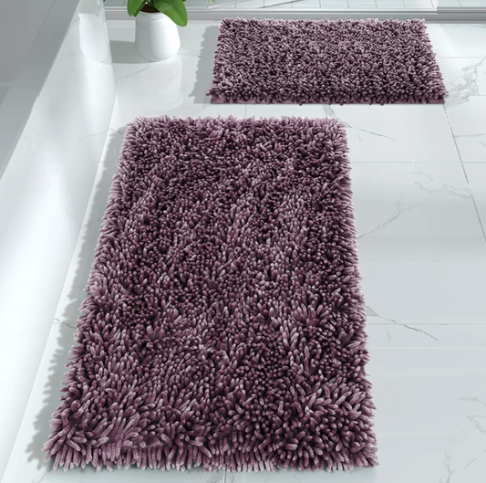 Purple Shaggy Bathroom rug 2 piece (FINAL SALE) (NO RETURN)