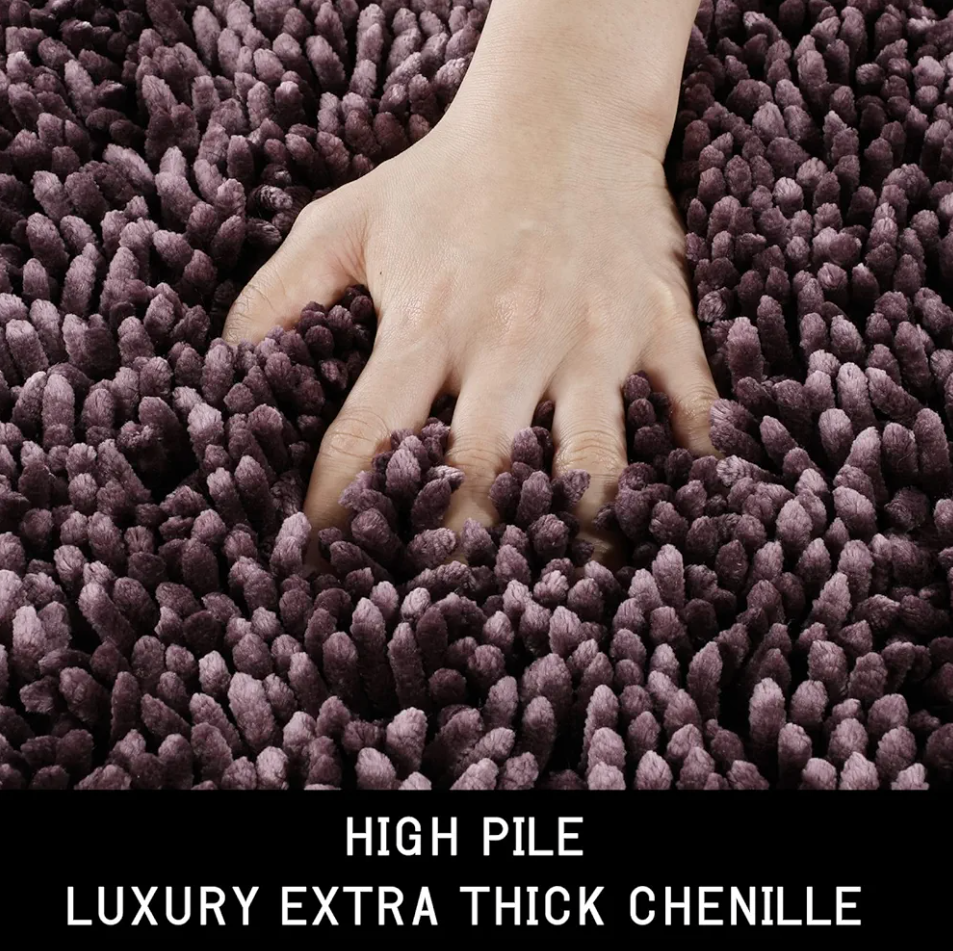 Purple Shaggy Bathroom rug 2 piece (FINAL SALE) (NO RETURN)