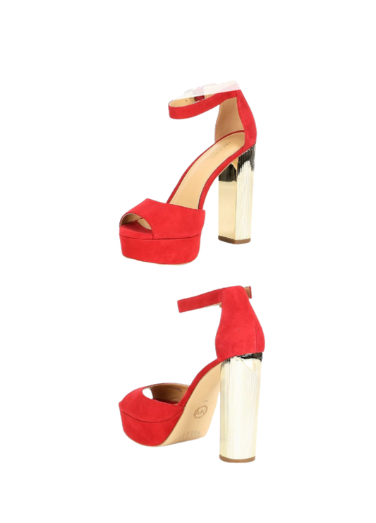 Michael Kors Platform High Heels - Red