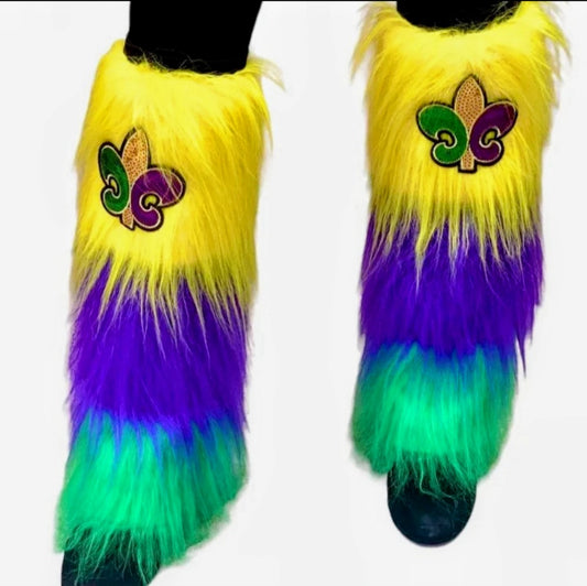 Mardi Gras Shaggy Fur Leggings (Coming Back Soon)